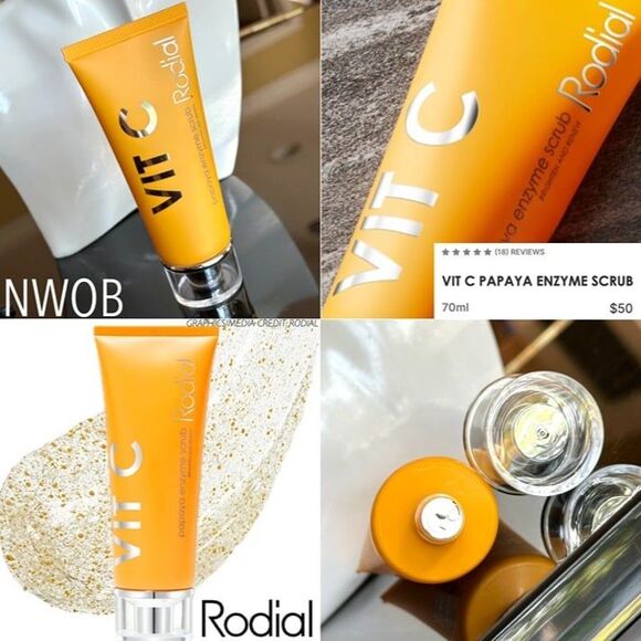 SEALED Rodial Vit C Papaya Enzyme Scrub Gentle Brightening Resurfacing Exfoliant - Picture 1 of 7